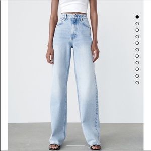 Zara Wide Leg Light-wash Jeans